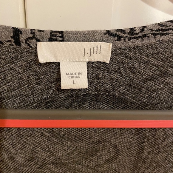 J.Jill Gray paisley open Cardigan - Size Large - Picture 3 of 4